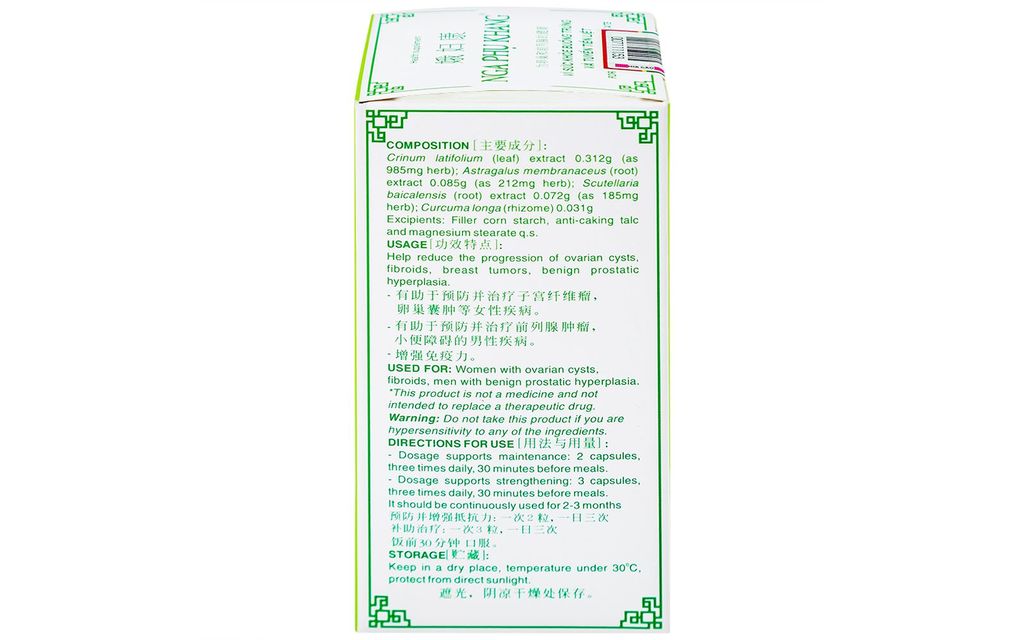 Viên Uống Nga Phụ Khang Hỗ Trợ Điều Trị U Xơ Tử Cung 60 Viên