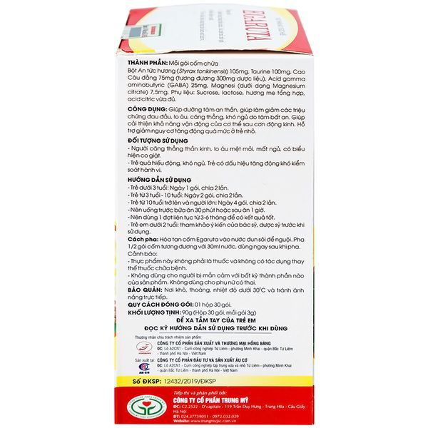 Cốm hỗ trợ điều trị bệnh tăng động, động kinh Egaruta (30 gói)