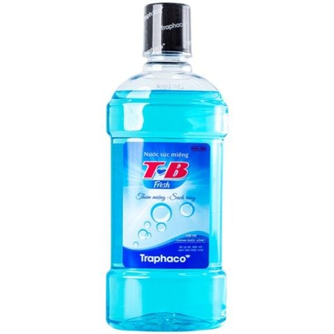 Nước Súc Miệng T-B Fresh Traphaco ngừa viêm họng, viêm lợi Chai 500ml