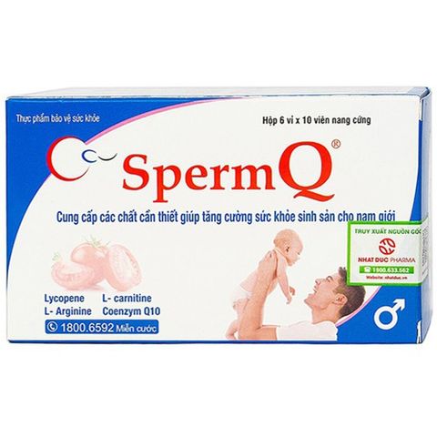 Viên uống SpermQ Tây Âu cung cấp các chất cần thiết giúp tăng cường sức khỏe sinh sản cho nam giới (60 viên)