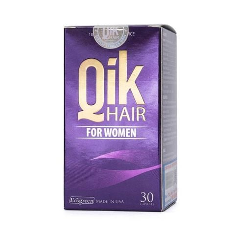 Viên uống Qik Hair For Women Ecogreen kích thích mọc tóc, giảm rụng tóc (Hộp 30 viên)