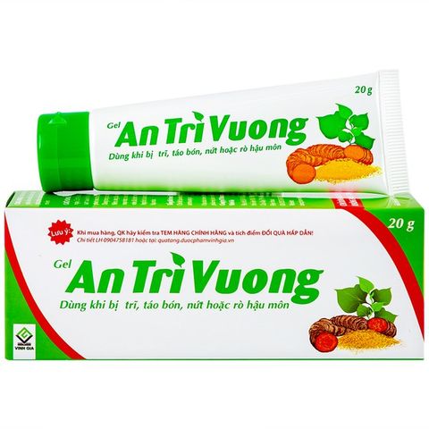 Gel An Trĩ Vương Vinh Gia dùng khi bị trĩ, táo bón, nứt hoặc rò hậu môn (20g)