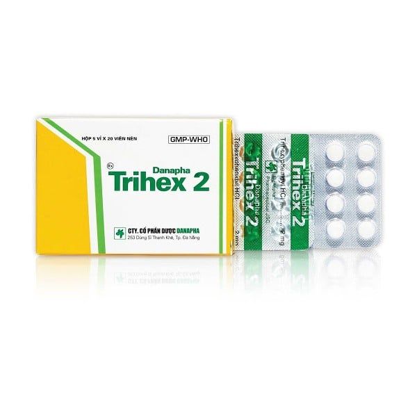 Thuốc Danapha-Trihex 2Mg Danapha điều trị bệnh Parkinson (5 vỉ x 20 viên)