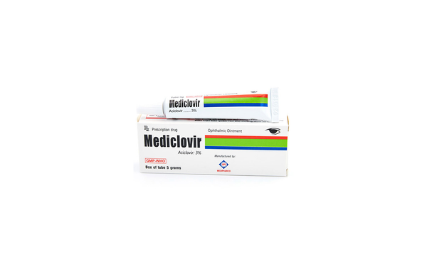 Thuốc mỡ Mediclovir 3% Medipharco điều trị viêm giác mạc (5g)