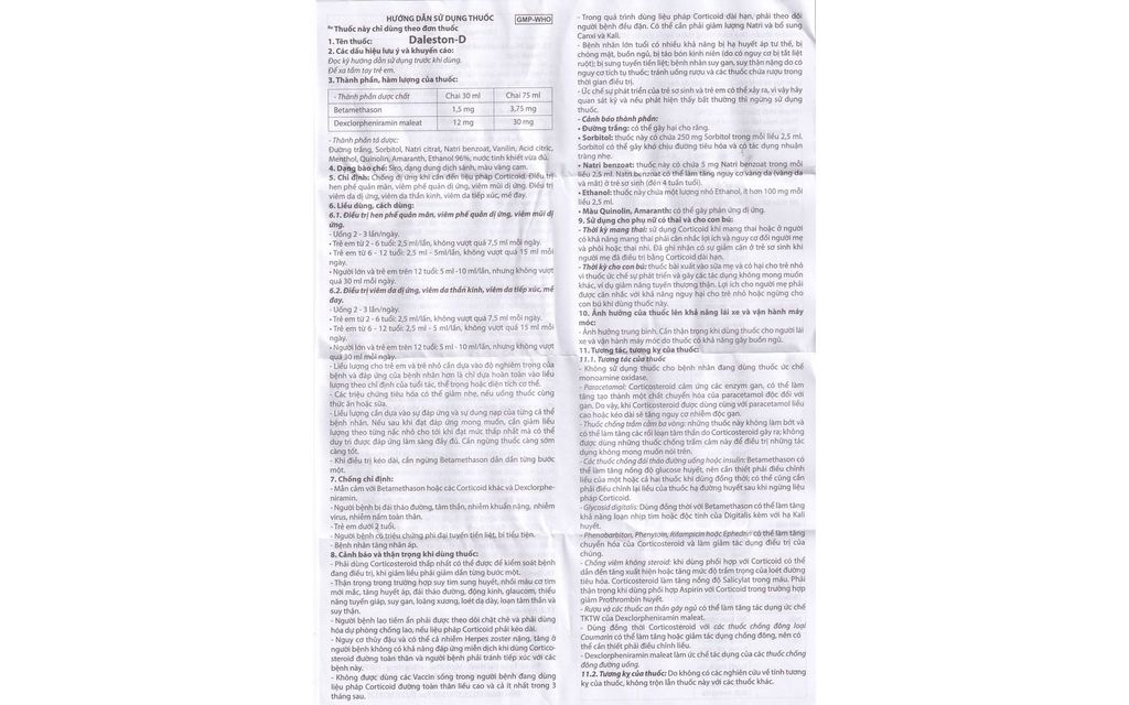 Thuốc Daleston-D Tw3 chống dị ứng hiệu quả (75ml)