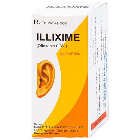 Thuốc nhỏ tai Illixime 0.3% điều trị viêm tai (5ml)