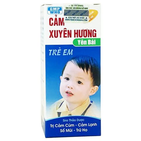 Cảm Xuyên Hương SIRO Yên Bái điều trị cảm lạnh, ho có đờm trẻ em (60ml)