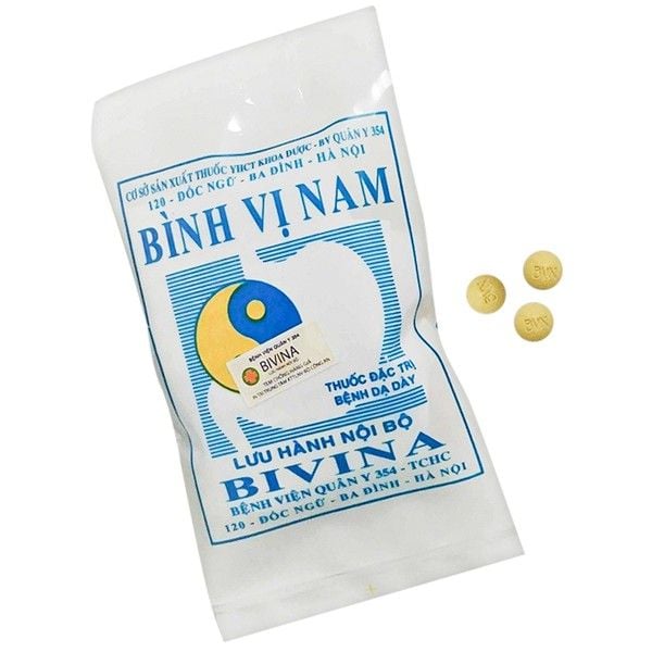 Thuốc Bình Vị Nam Bivina điều trị viêm loét dạ dày (100 viên)