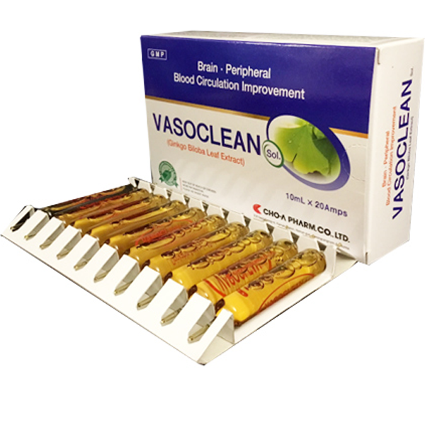 Thuốc Vasoclean Sol 20mg Cho-A điều trị sa sút trí tuệt ở người lớn (20 ống x 10ml)