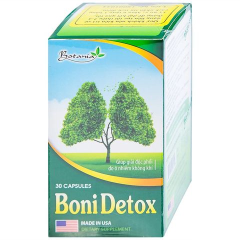 Viên uống Boni Detox Botania hỗ trợ điều trị viêm phế quản mãn tính, viêm phổi (30 viên)