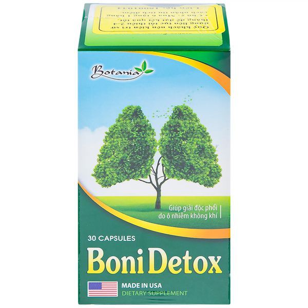 Viên uống Boni Detox Botania hỗ trợ điều trị viêm phế quản mãn tính, viêm phổi (30 viên)