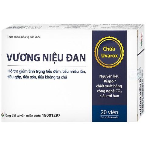 Viên Uống Vương Niệu Đan Giảm Tiểu Đêm, Tiểu Nhiều Lần 20 Viên