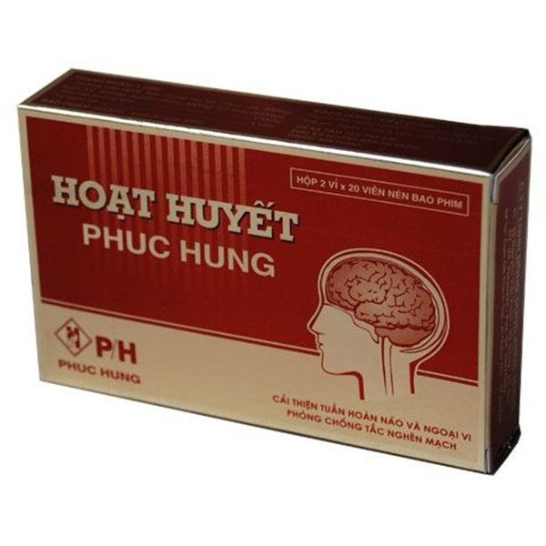 Thuốc Hoạt Huyết Phúc Hưng cải thiện tuần hoàn não (40 viên)