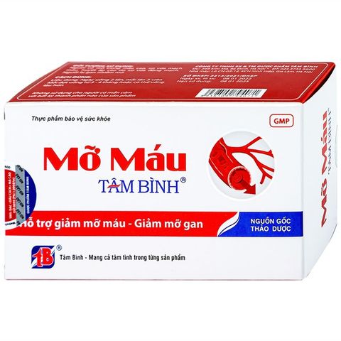 Viên uống Mỡ Máu Tâm Bình hỗ trợ giảm mỡ máu, giảm mỡ gan (60 viên)