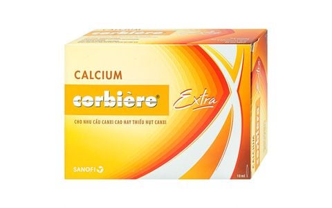 Calcium corbiere extra 10ml (3*10)- Dung dịch Calcium Corbiere Extra Sanofi bổ sung canxi (3 vỉ x 10 ống x 10ml)