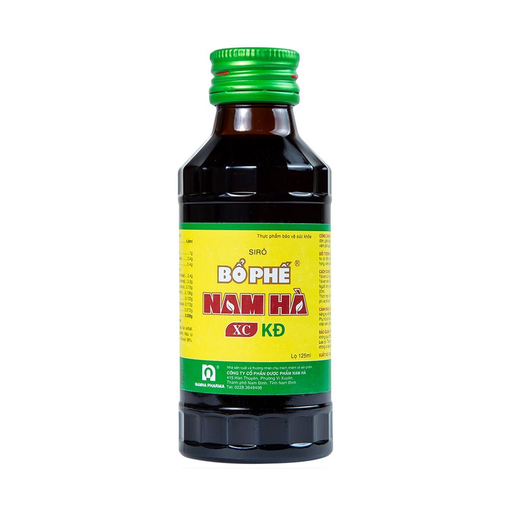 Siro Bổ Phế Nam Hà XC KĐ giúp giảm ho, giảm đờm (125ml)