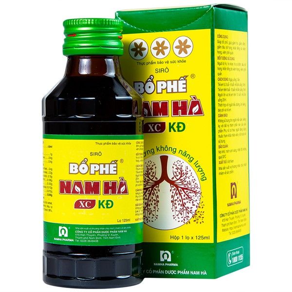 Siro Bổ Phế Nam Hà XC KĐ giúp giảm ho, giảm đờm (125ml)