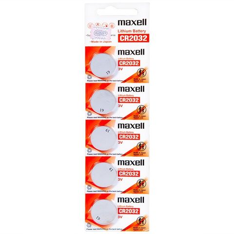 Pin Maxell Lithium CR2032 - 3V cung cấp điện năng ổn định cho thiết bị (vỉ 5 viên)