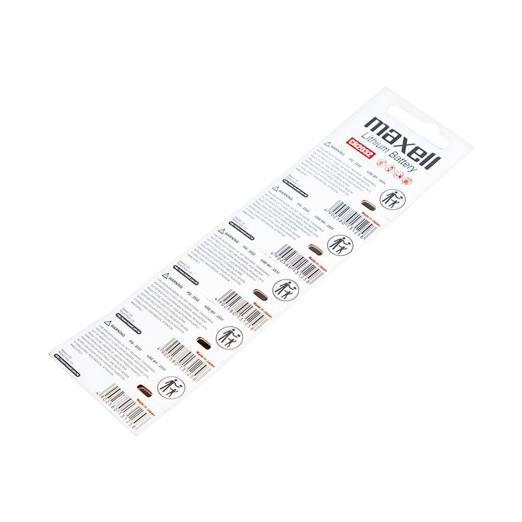 Pin Maxell Lithium CR2032 - 3V cung cấp điện năng ổn định cho thiết bị (vỉ 5 viên)