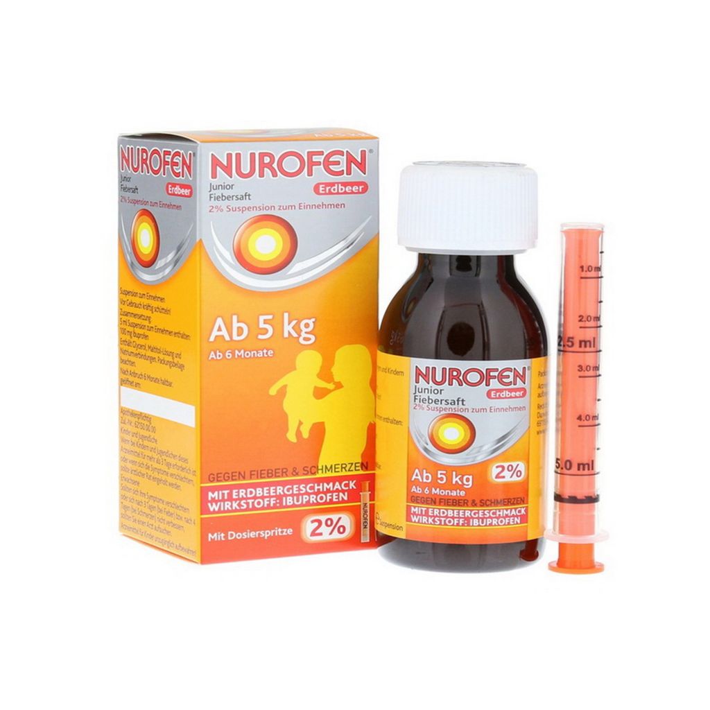 Nurofen 100mg/5ml - Thuốc hạ sốt, giảm đau hiệu quả