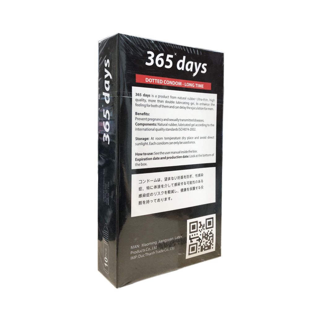 Bao cao su 365 days gai đen (10c)