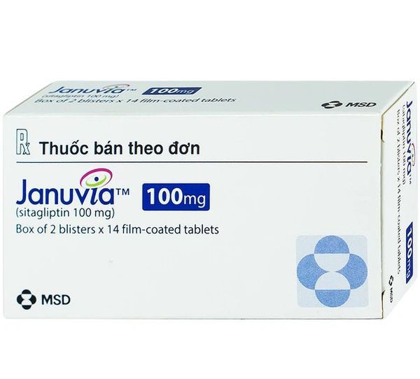 Viên nén Janumet 100mg MSD hỗ trợ chế độ ăn kiêng, cải thiện kiểm soát đường huyết tuýp 2 (2 vỉ x 14 viên)