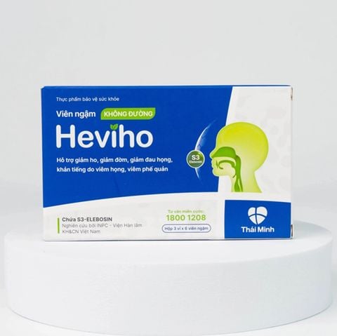 Viên ngậm Heviho Không Đường hỗ trợ điều trị các triệu chứng khó chịu đường hô hấp