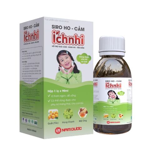 SIRO HO CẢM ÍCH NHI. Hỗ trợ giải cảm, giảm ho, giảm hắt hơi, nghẹt mũi, sổ mũi, hỗ trợ tiêu đờm, hỗ trợ tăng cường sức đề kháng cho cơ thể ở trẻ