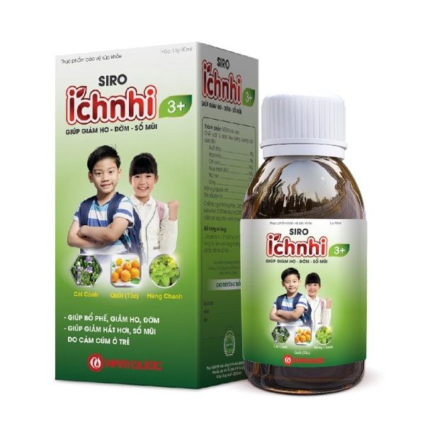 SIRO ÍCH NHI 3+. Giúp giảm ho, đờm, sổ mũi