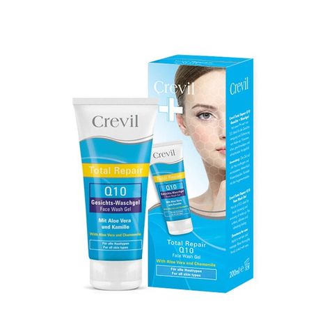 Sữa rửa mặt dưỡng da ngừa mụn Crevil Total Repair Q10 Face Wash Gel 200ml