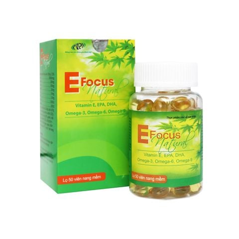 Vitamin E Focus Natural làm đẹp da từ bên trong, bổ sung omega 369, DHA, EPA dùng cho mọi đối tượng - Lọ 50 viên