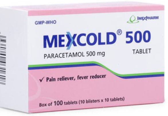 Mexcold 500mg nén - paracetamol (10*10)