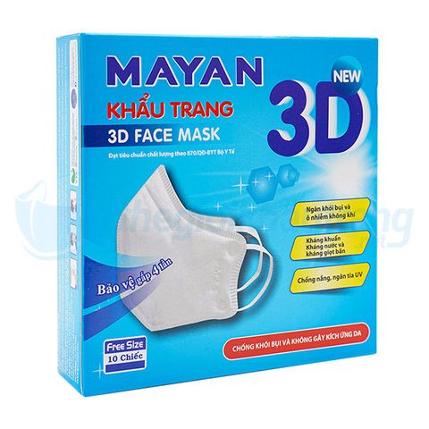 Khẩu trang mayan 3D NL (10c)