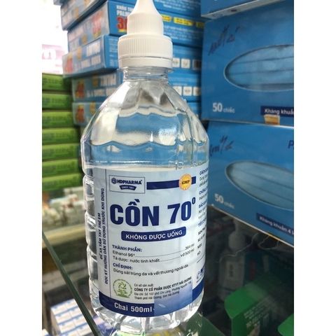 Cồn 70 to 500ml HD (20 chai/kiện)