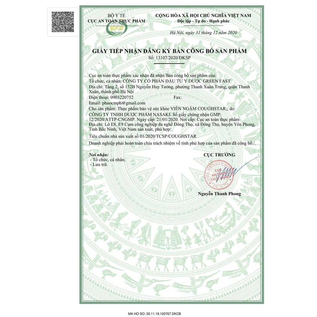 Viên ngậm ho thảo dược Coughstar - Hộp 16 viên