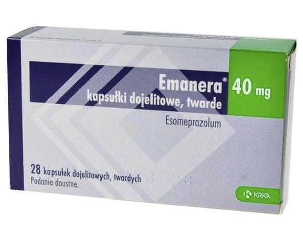 Thuốc Emanera 40mg KRKA điều trị trào ngược dạ dày thực quản (4 vỉ x 7 viên)