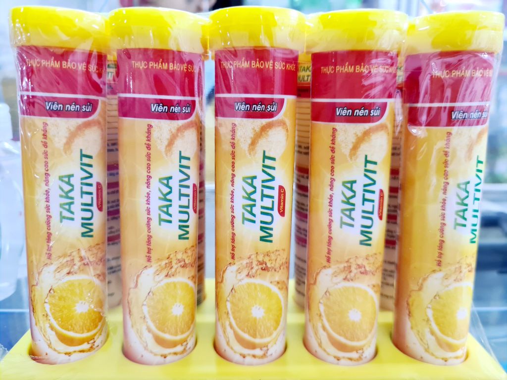 Viên sủi Taka multivit cam (tuýp 20 viên)