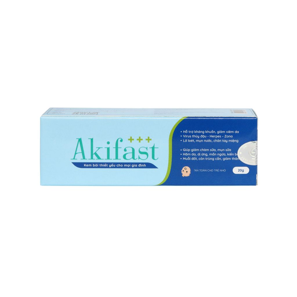 Kem bôi Akifast hỗ trợ trị mụn, sẹo thâm, kháng khuẩn, chăm sóc da hư tổn
