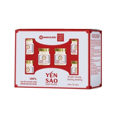 YẾN SÀO NAM DƯỢC TỔ YẾN CHƯNG KHÔNG ĐƯỜNG ( HỘP 1 LỌ)