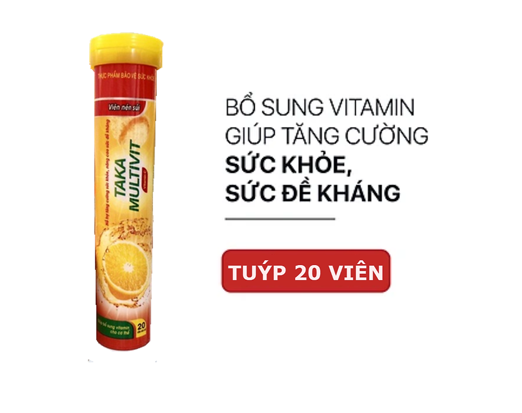 Viên sủi Taka multivit cam (tuýp 20 viên)