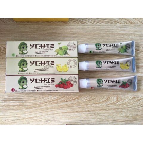 Kem đánh răng trẻ em Hàn Quốc Ychie- Vị táo, dâu, chuối, cam- 75g