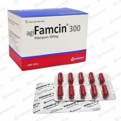 Rifampicin - Agifamcin 300mg (Hộp 10 vỉ x 10 viên)