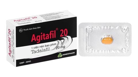 Agitafil 20 trị rối loạn cương dương (1 vỉ x 1 viên)