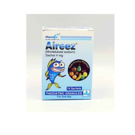 Thuốc Aireez 4mg – Hộp 14 gói – Điều trị hen phế quản, viêm mũi dị ứng