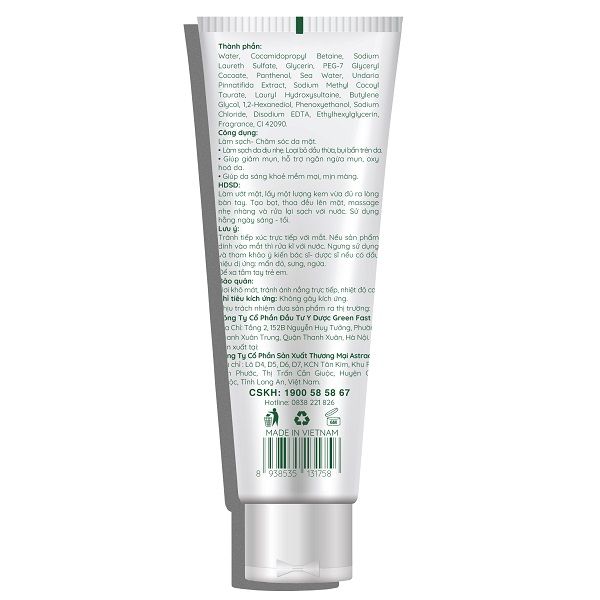 Sữa rửa mặt cho mọi loại da AKIFAST CLEANSER FOR ALL SKIN 100ml