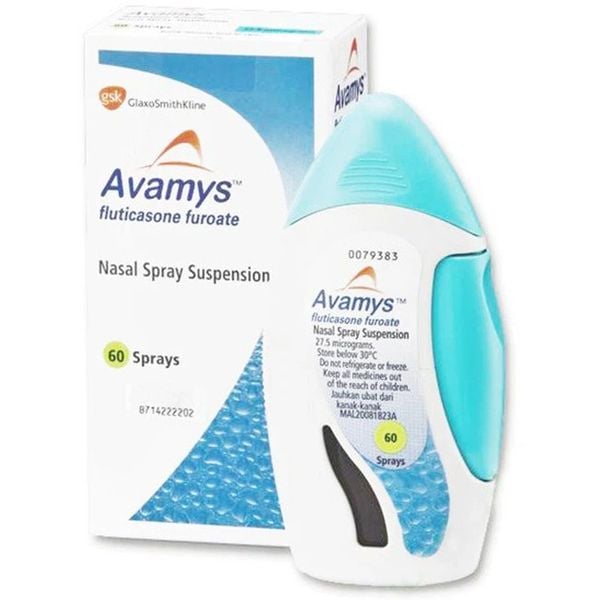 Thuốc xịt mũi Avamys 27.5mcg GSK điều trị chảy nước mũi, xung huyết mũi (60 liều xịt)