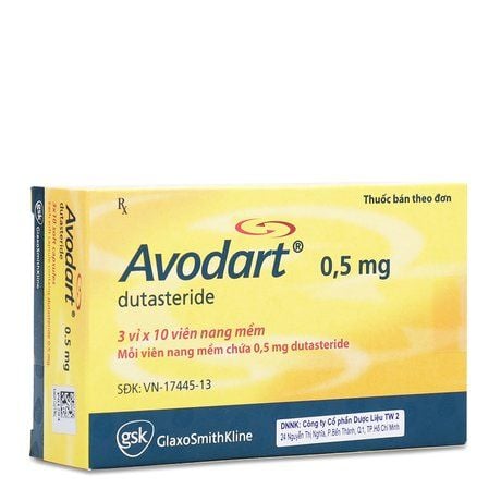 Thuốc Avodart 0,5mg phòng và điều trị tăng sản lành tính tuyến tiền liệt (30 vỉ x 10 viên)