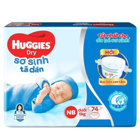 ZZ Bỉm Huggies dán newborn (74 miếng)