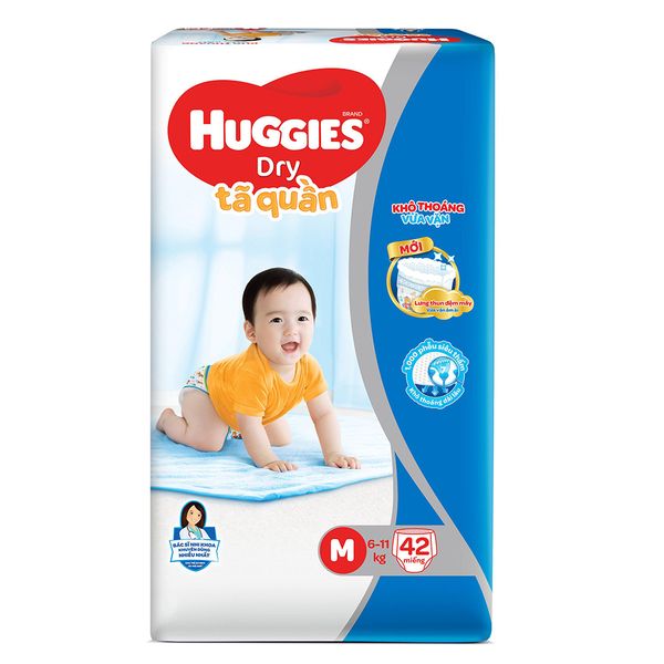 Bỉm Huggies quần size M (42 miếng)