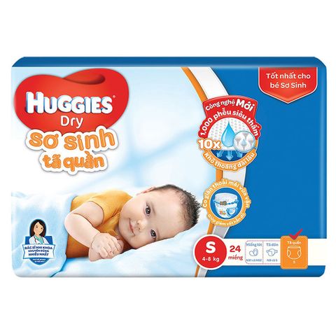 Bỉm Huggies quần size S (24 miếng)